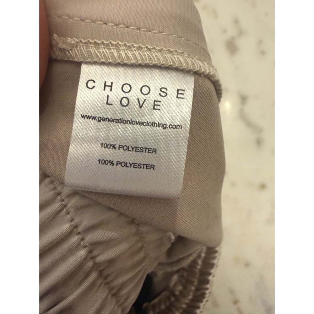 NWT Generation Love Chandra Satin Joggers Champagne Beige Size XS $235 [jb] - Picture 10 of 10
